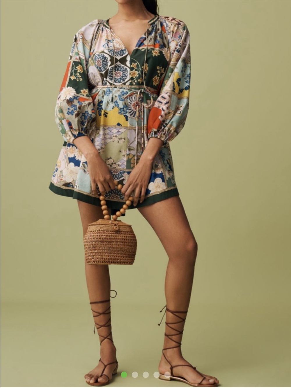 Alemais Bianca Long Sleeve Mini Dress